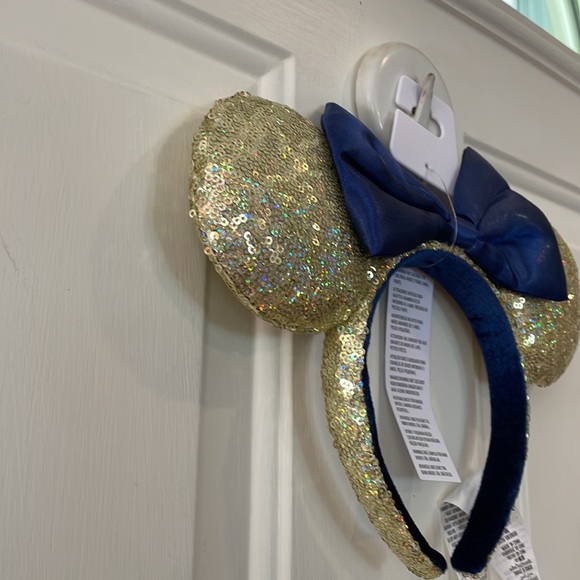 Disney Parks Minnie Ear Headband Gold/Blue Sparkle/Shimmer-NWT - Picture 3 of 12
